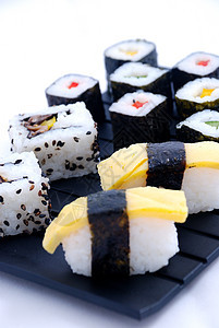 寿司海藻盘子蔬菜图片
