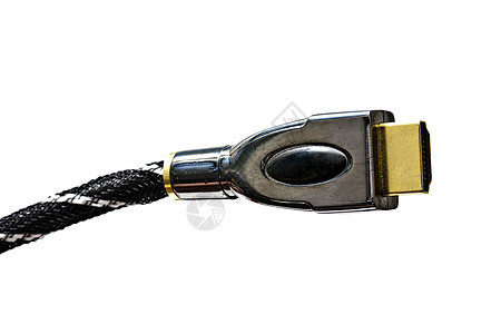 HDMI 电缆黑色灵活性信号创新展示电脑插头金属视频广播图片