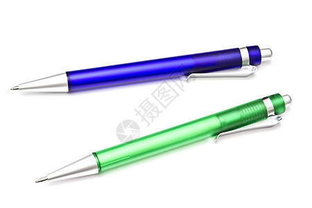 球点笔金属圆珠笔宏观绿色蓝色贸易墨水对角线工具签名图片