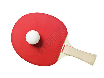表 网球对象红色白色桌子球拍运动木头背景图片