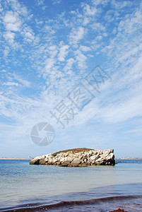 Baleal海滩巨石戏剧云风岩石场景海景支撑海岸线旅行海洋海岸藻类图片