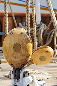 积木索具航海帆船滑轮导航航行绳索工具图片