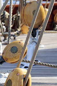 积木甲板绳索航行滑轮航海索具帆船工具图片