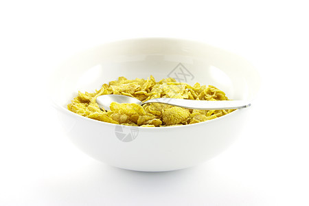 杯子里的玉米片玉米薄片小吃棕色饮食盘子食物白色谷物粮食图片