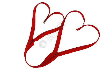 情人节连接红色拉链红心背景图片