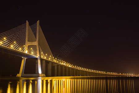 桥夜间风景伽马商业博览会建筑旅行天际景观公园海港图片