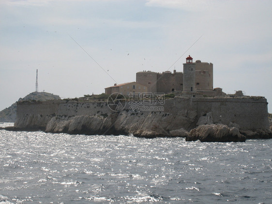 DIf岛马赛城堡建筑学堡垒岩石旅行石头监狱悬崖图片