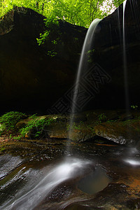 阿拉巴马流动银行溪流洞穴荒野岩石旅行栖息地运动环境图片