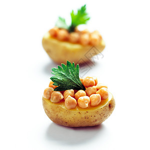 烤土豆饮食化合物宏观蔬菜碳水食物香菜块茎白色图片