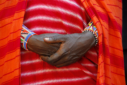 非洲游牧民族女士传统黑人部落宝石长袍珍珠文化珠子图片