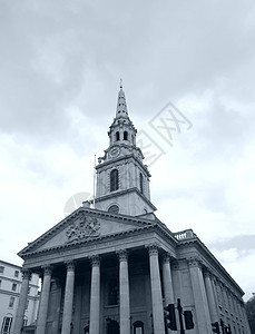 伦敦圣马丁教堂主场地标纪念碑英语宗教大教堂信仰王国黑色教会图片