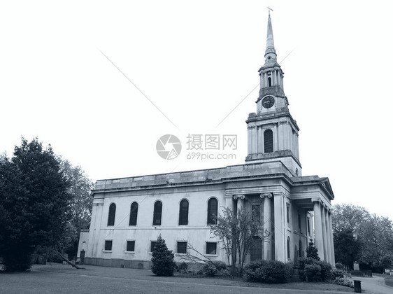 伦敦全圣教会白色信仰宗教王国英语地标纪念碑主场建筑学黑色图片