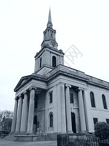 伦敦全圣教会地标白色黑色建筑教区建筑学王国宗教大教堂主场图片