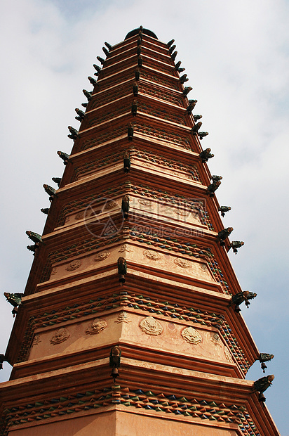 中国古代古法塔纪念碑建筑宗教遗产建筑学建筑物风景历史旅行蓝色图片