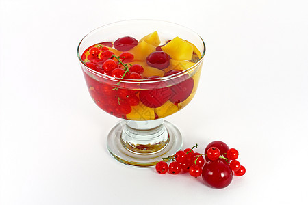 水果简单玻璃果味红色浆果蜜饯甜点白色食物橙子黄色图片