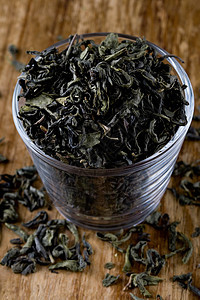 高质优质绿色茶饮料植物叶子木头食物宏观玻璃草本植物药品文化图片