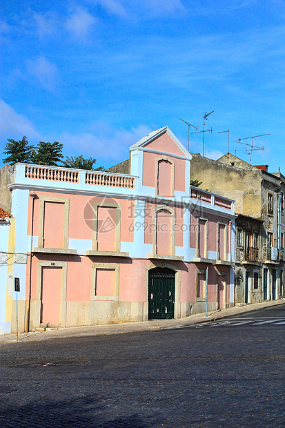 里斯本的传统住宅和传统住宅建筑Lisbon洗衣店旅游街道活力世界房屋瓷砖绿色建筑学明信片图片
