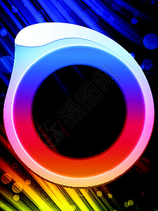 彩虹圆圈与斯帕克莱斯和斯沃尔斯的边界技术地球娱乐卡片电脑派对蓝色曲线闪光活力图片