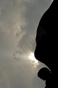天使月光纪念馆上帝黑色石头雕像宗教教会祷告翅膀天堂图片