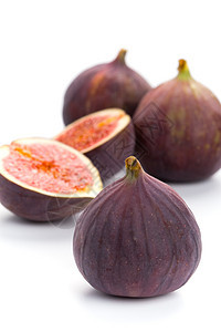 新鲜无花果紫色水果白色种子生产食物市场图片