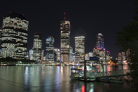 澳大利亚布里斯班河 2009年8月反射橙子公寓景观城市建筑蓝色商业天空建筑学图片