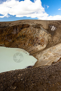 冰岛内政部的Vitio地热湖图片