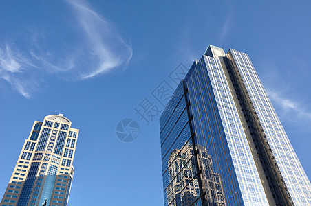 市中心摩天大楼市中心商业办公室天际风景建筑学天空全景镜子旅游图片