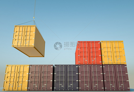 海运集装箱国际连锁店水平金属船运进口商品派遣货运出口图片