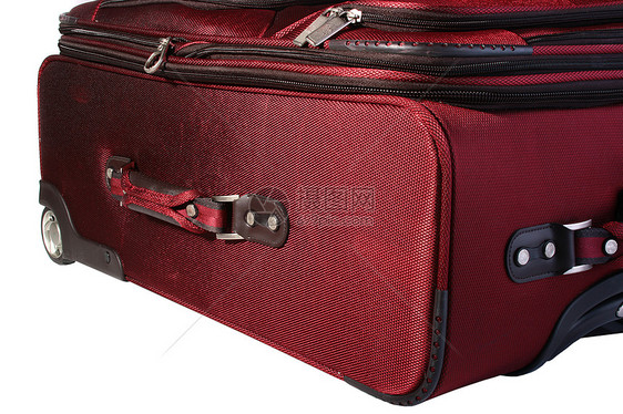 红色手提箱衣服飞机旅游旅行假期贮存图片