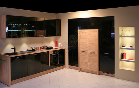 厨房椅子奢华咖啡火炉龙头冰箱金属烤箱建筑学用餐图片