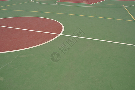 篮球法庭娱乐体育场车道绿色水平中心场地竞技篮子白色图片