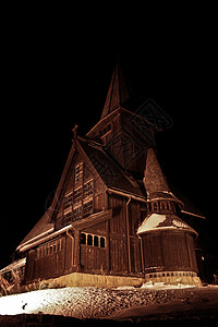 挪威老教会基督木头礼拜堂图片
