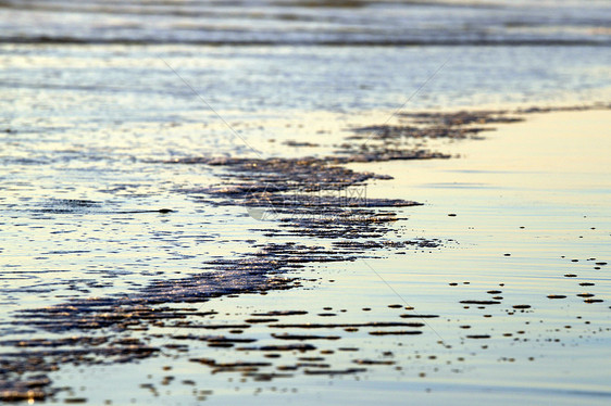 海滩水假期波浪阳光晴天蓝色海洋天气太阳孤独金子图片