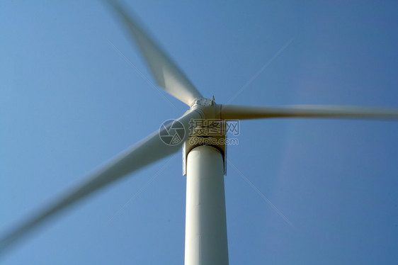 纯能源资源风力喷射地平线天空轨迹太阳涡轮机发电机蓝色图片