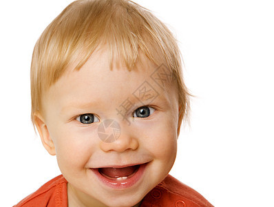 快乐男孩婴儿喜悦微笑乐趣男生工作室金发眼睛好奇心牙齿图片