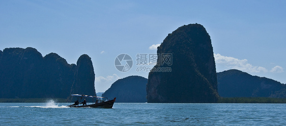 张恩加岩石海岸旅行尾巴情调小岛顶峰石灰石旅游蓝色图片