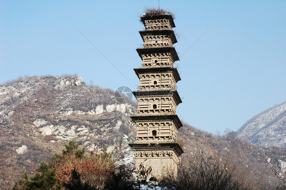 古代塔寺文化寺庙旅行历史宝塔蓝色宗教旅游荒野历史性图片