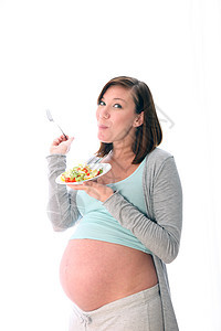 孕妇 吃健康沙拉图片