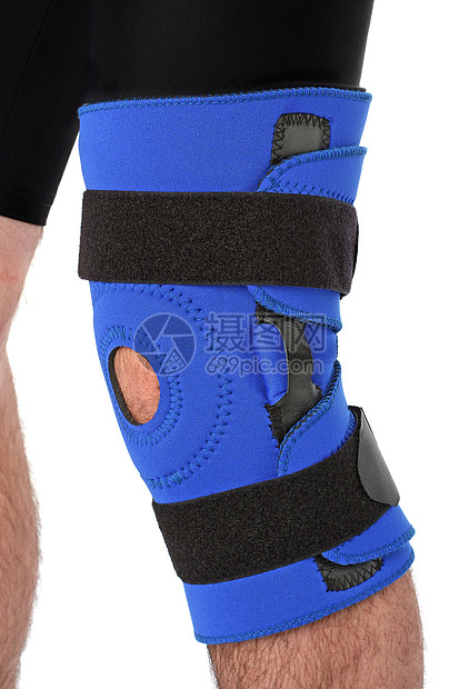 戴脚套的人骨科康复男人支撑绷带肌肉投掷骨折卫生保健图片
