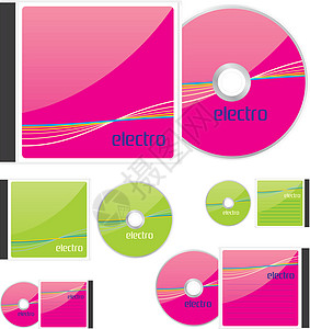 可完全编辑的矢量彩色光碟和有电子布局 可随时使用的插件图片