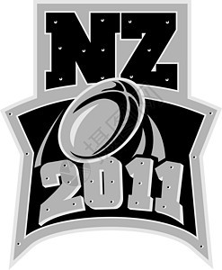 2011年新西兰橄榄球与球插画铆钉联盟运动图片