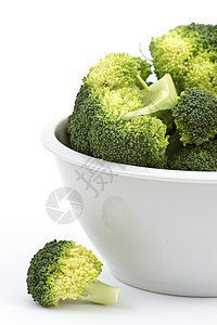 白背景的碗里花椰子饮食营养食物植物绿色蔬菜小吃叶子白色美食图片
