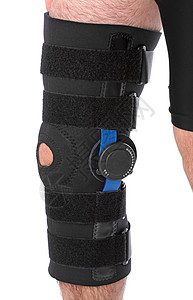 戴脚套的人康复疗养支撑骨科卫生肌肉减值福利膝盖医疗高清图片