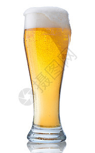 整杯啤酒气泡白色黄色飞沫茶点液体玻璃框架泡沫男人图片