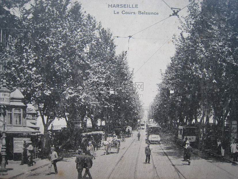 马赛1920年的古明信片图片