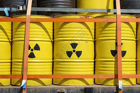 放射性废物的桶背景图片