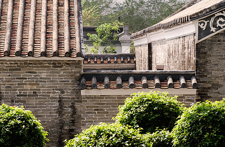 花园中的中华传统屋舍图片