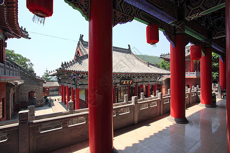 云泰山的一座寺庙旅行宗教文化院子风景建筑运泰佛教徒盆栽法庭图片