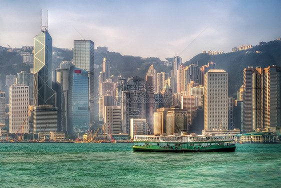 香港维多利亚港渡渡轮办公室地标渡船摩天大楼血管渠道城市旅游运输旅行图片
