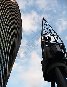 Dockland 大楼现代主义反思地标建筑起重机反光白色玻璃管理人员职场图片